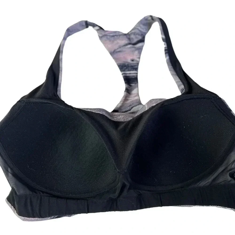 Victoria's Secret Lightweight Sports Bra Purple Marble 817743 Size 38D Women’s - Picture 8 of 9